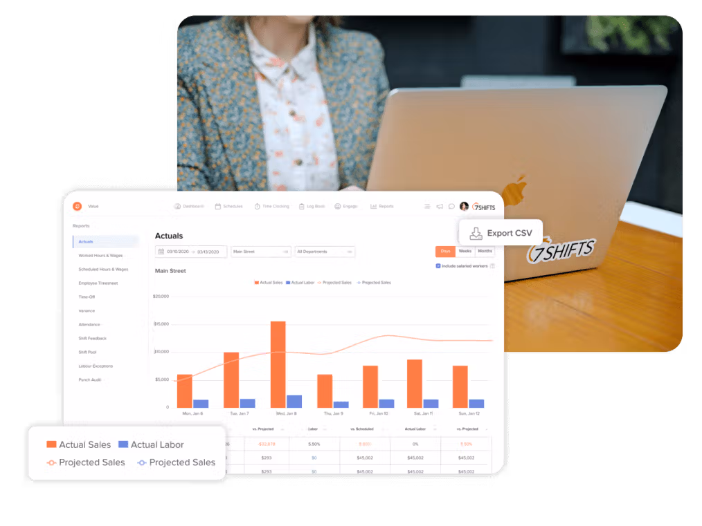 7shifts restaurant scheduling interface