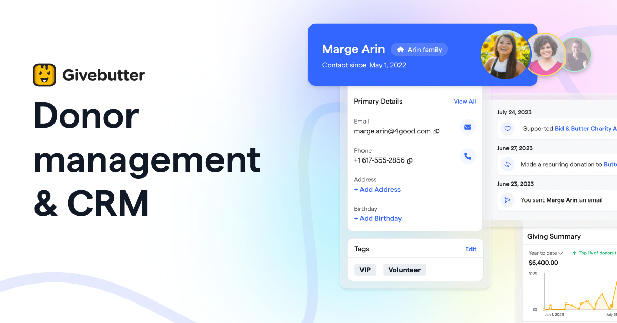 Givebutter fundraising platform interface